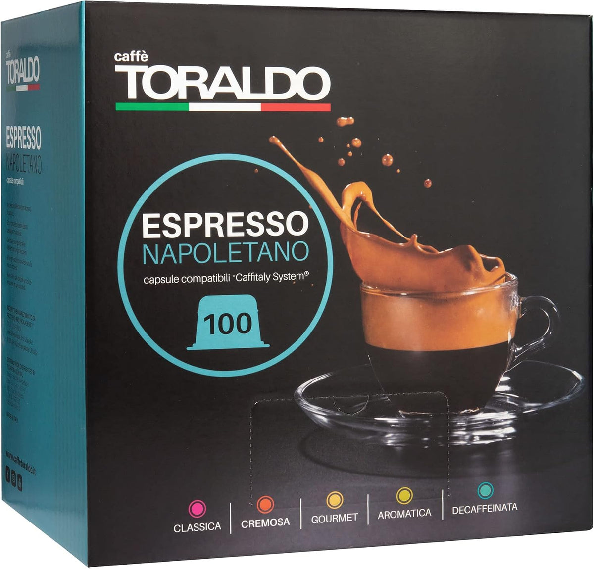 TORALDO Caffitaly® Compatible Capsules – Classic Blend – 100 pcs