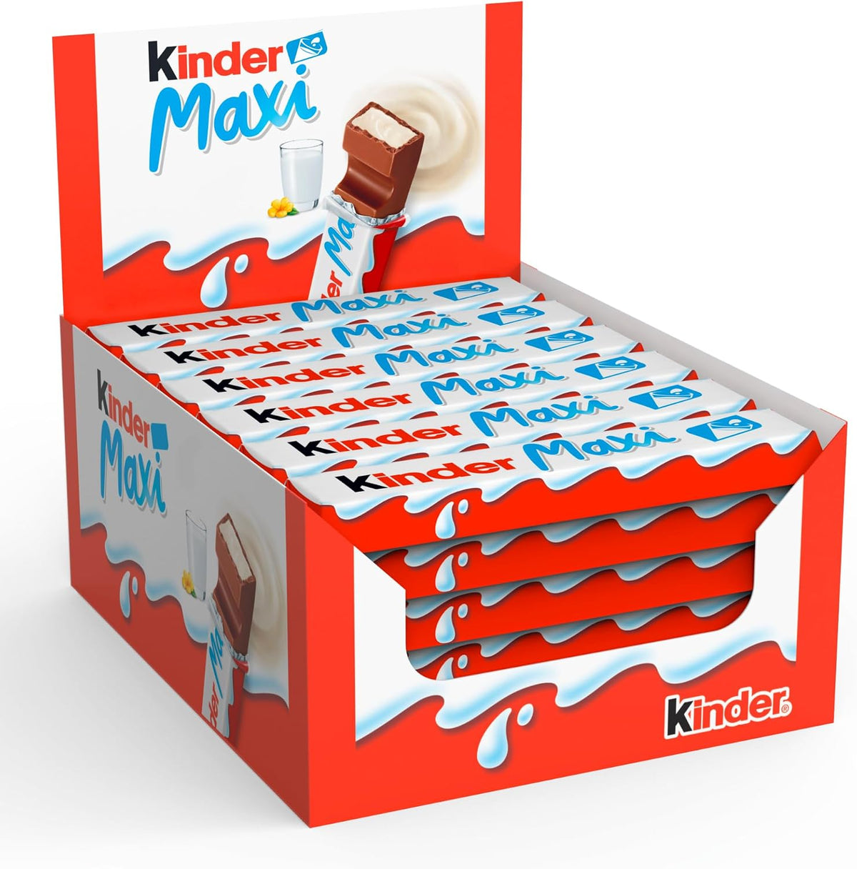 Kinder Maxi- Barrette di Cioccolato al Latte Ripieno - 40 pz