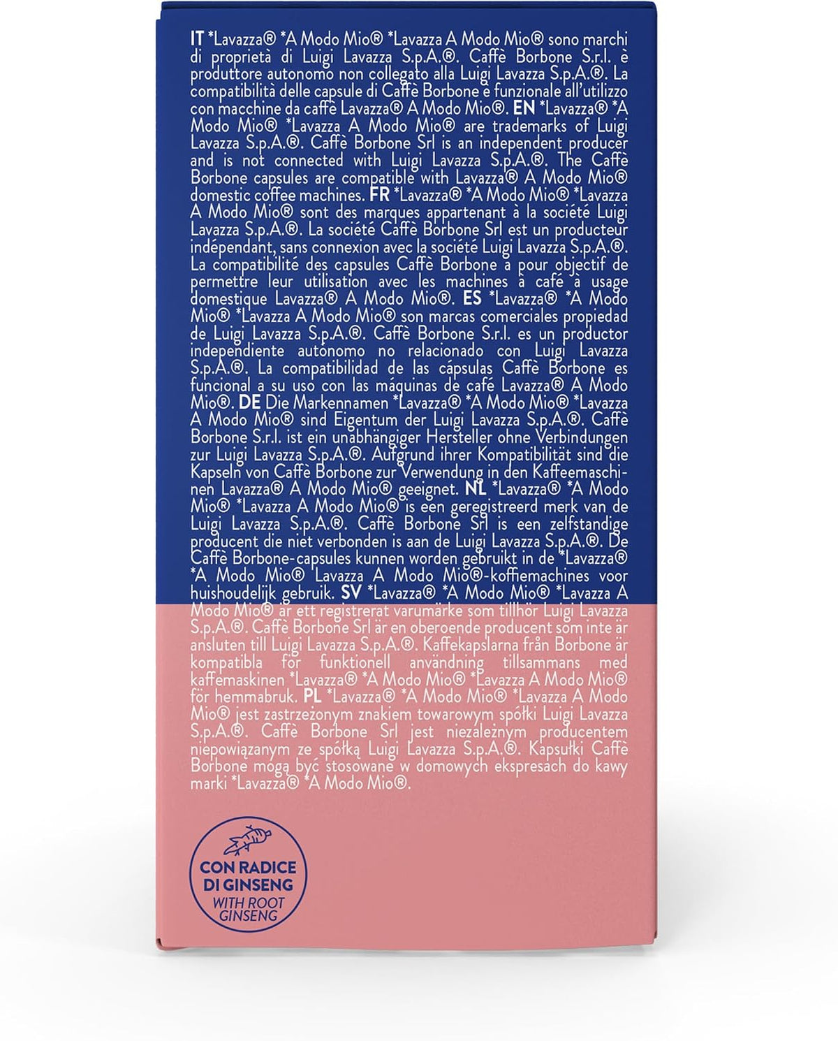 BORBONE Capsule Compatibili A Modo Mio® - Ginseng Zero - 16pz