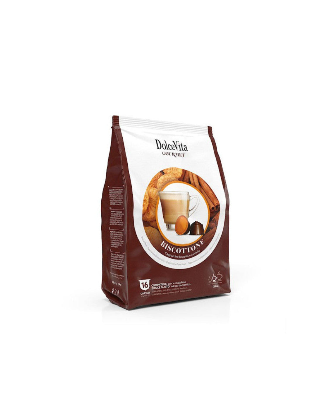 Cápsulas compatibles con Dolce Vita Dolce Gusto® – Biscottone – 16 unidades