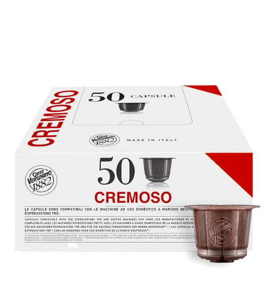 Caffè Vergnano | Compatibili Nespresso®* | Cremoso – 50 Capsule.