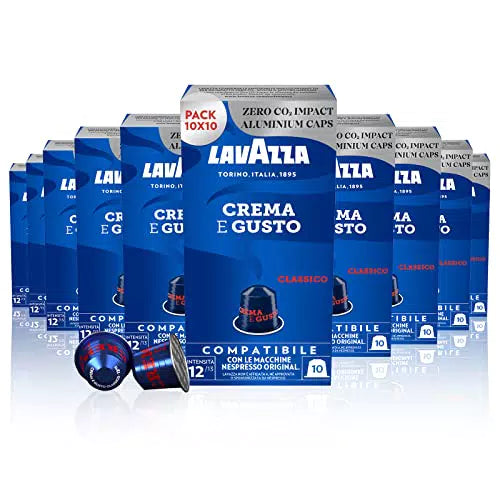 LAVAZZA | Compatibili Nespresso®* | Gusto Classico Blu – 100 Capsule in Alluminio.