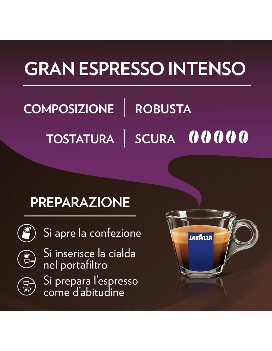 Lavazza Cialde ESE 44mm - Intenso - 150 pz