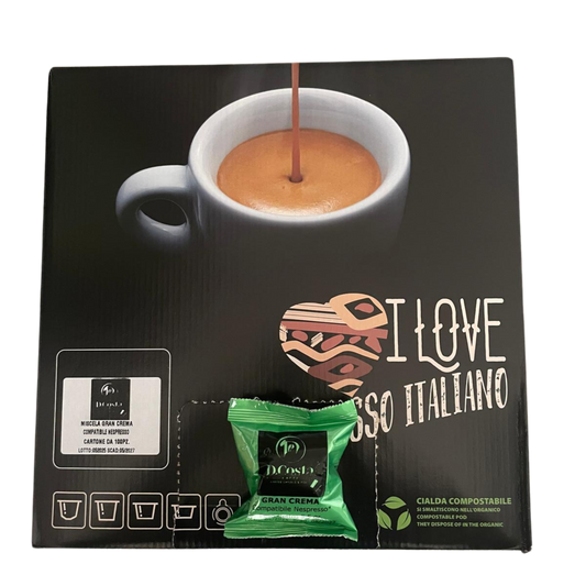 Di Costa Caffè | Compatibili Nespresso® | Gran Crema – 100 Capsule.