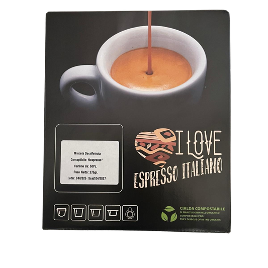 Di Costa Caffè | Compatibili Nespresso®* | DECAFFEINATO – 50 Capsule.