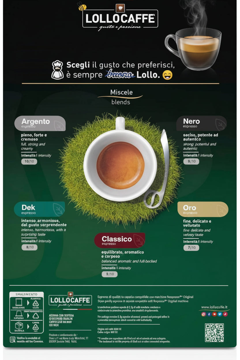 Lollo Caffè Capsule Compatibili Nespresso® – 100 pz