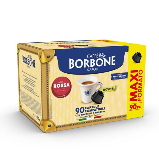BORBONE Capsule Compatibili Dolce Gusto® – Miscela Rossa – 90 pz
