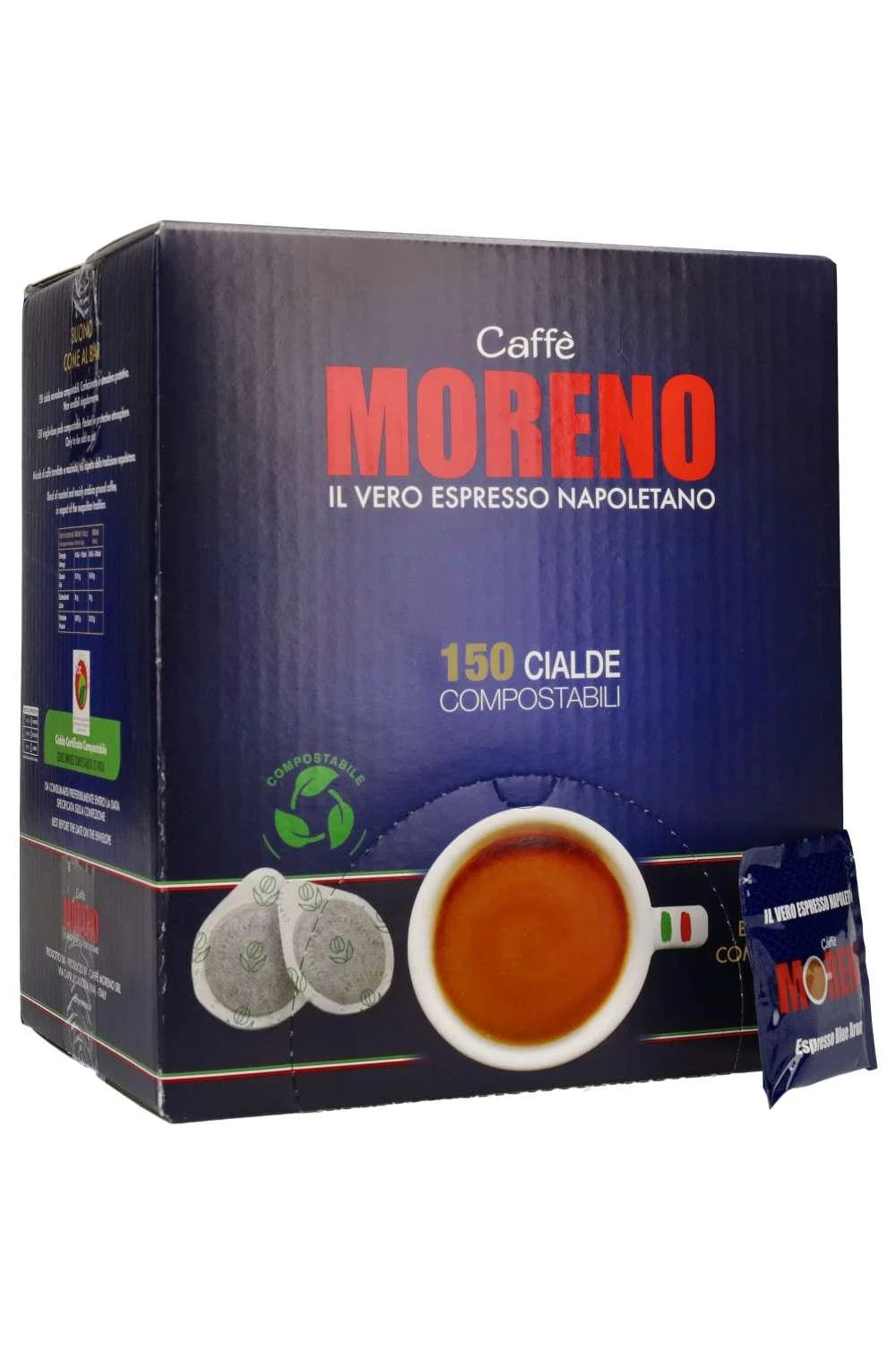 MORENO | Cialde di Carta ESE 44 mm | Miscela Blu - 150 pz