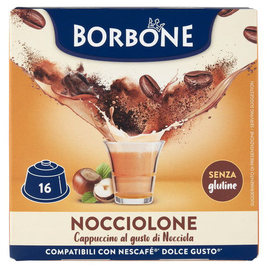 BORBONE | Dolce Gusto | Capsule Solubili nocciolone 16 pz