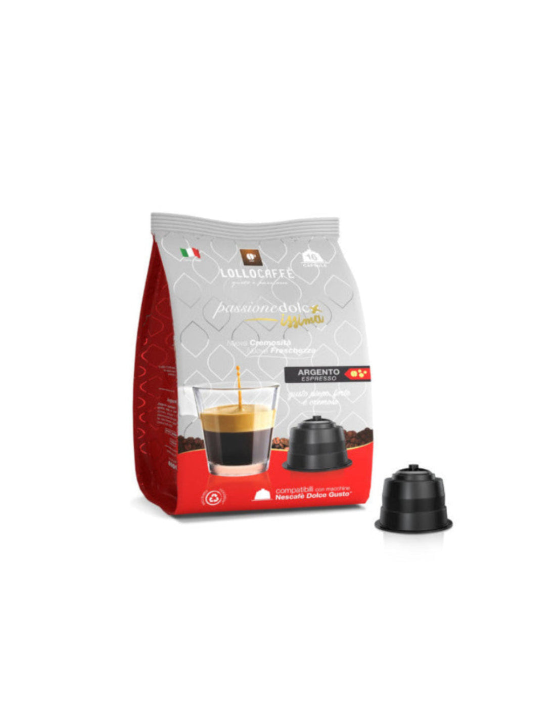 Lollo Capsule Compatibili Dolce Gusto® – Miscela Argento – 16 pz