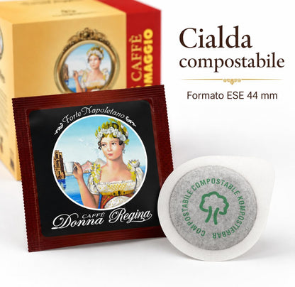 Caffè Donna Regina - Dosettes Ese 44mm - Mélange Fort Napoletano - 170pz