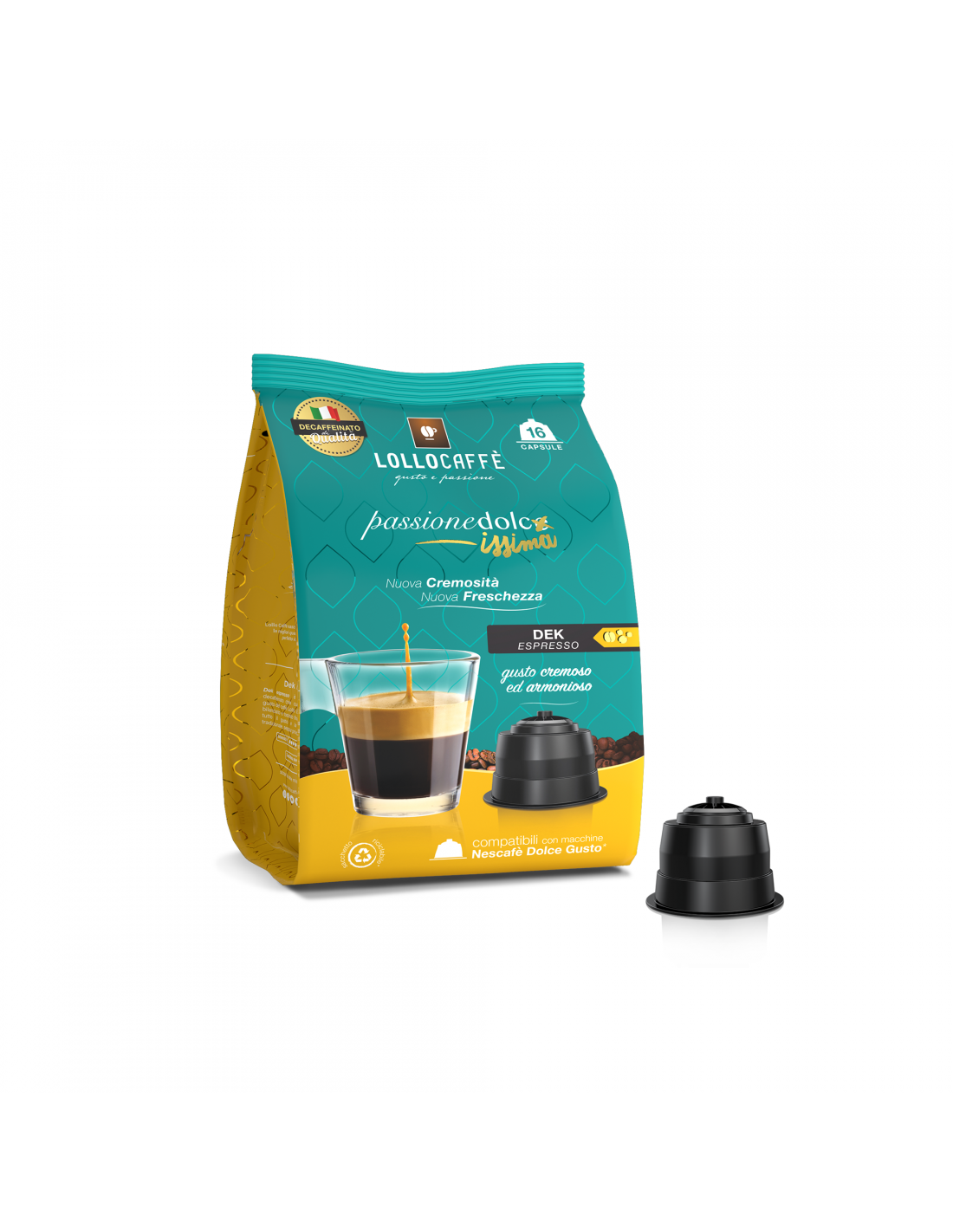 Lollo Capsule Compatibili Dolce Gusto® – Decaffeinato – 16 pz