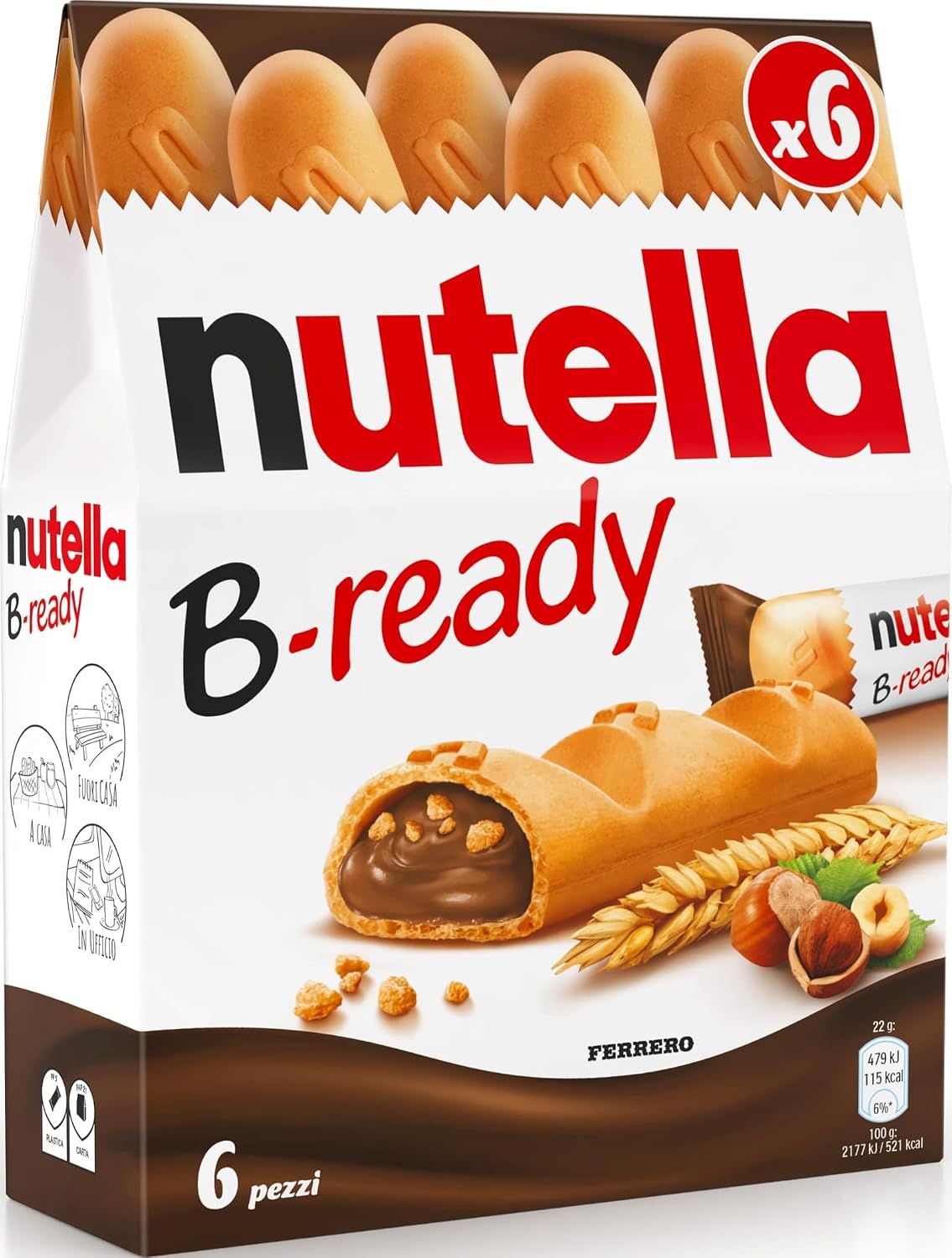 Nutella B-ready - Cremoso Ripieno di Nutella - 24 pz