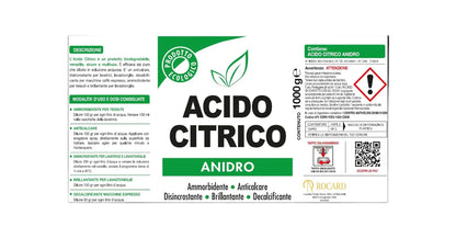 Anticalcare per macchine da caffè - Acido Citrico Anidro 1000g