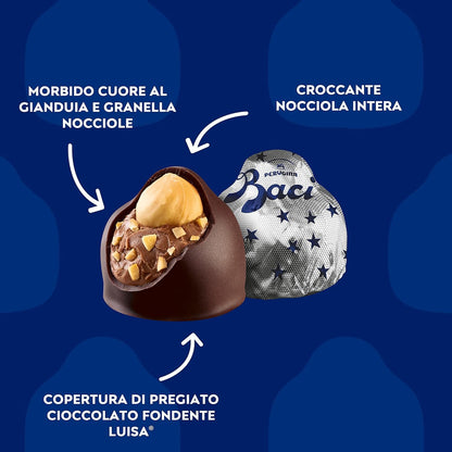 BACI PERUGINA Classico Cioccolatini Fondenti 200g - Scatola 16