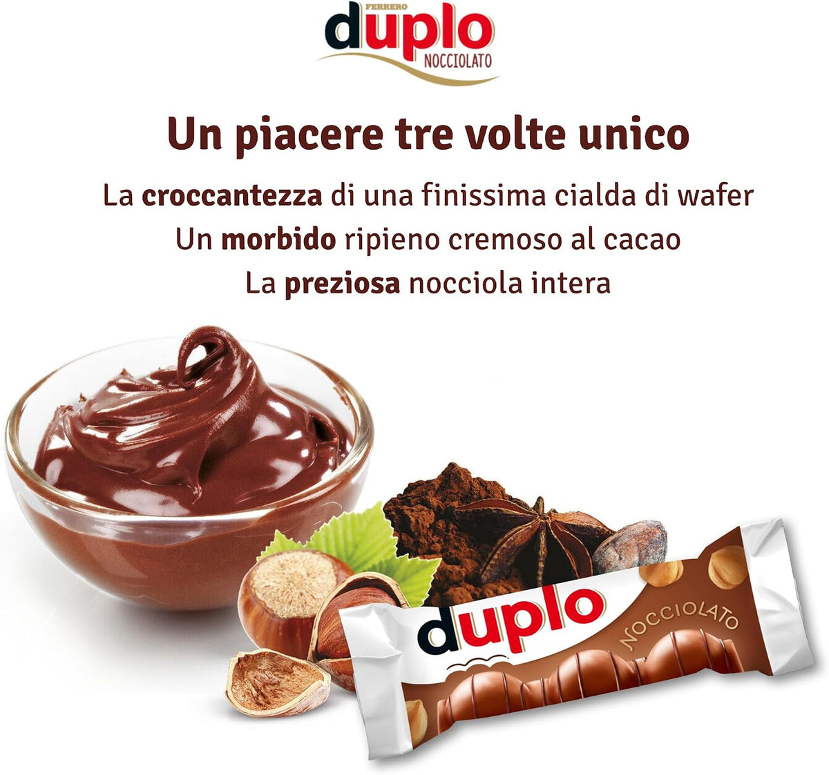 Ferrero Duplo - Barrette al Cioccolato e Nocciole - 25 pz