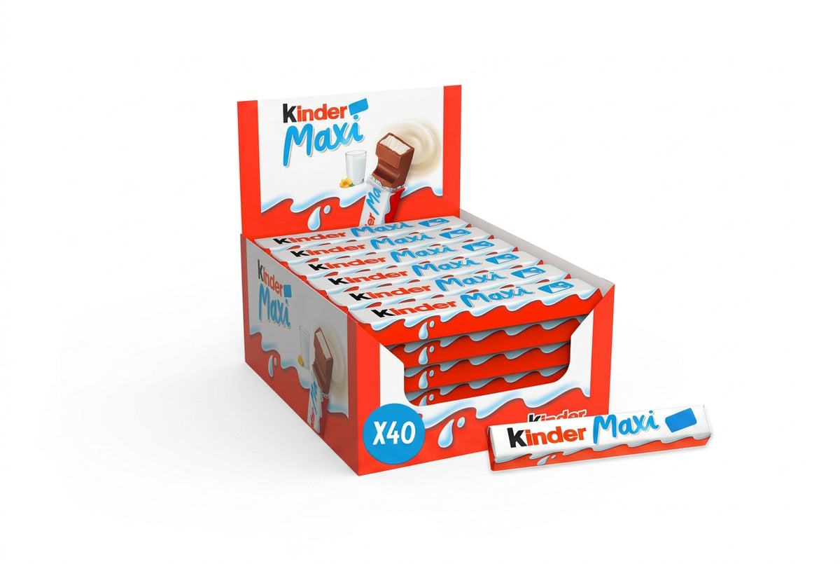 Kinder Maxi-  Barrette di Cioccolato al Latte Ripieno - 40 pz