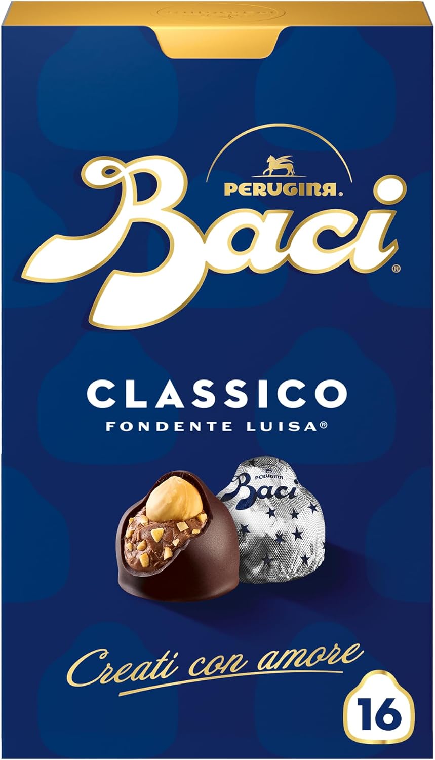 BACI PERUGINA Classico Cioccolatini Fondenti 200g - Scatola 16