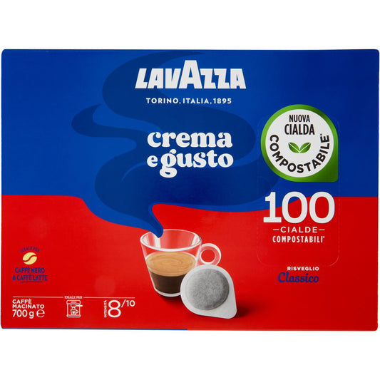 LAVAZZA | Cialde di Carta ESE 44 mm | Crema e Gusto Risveglio – 100 Cialde