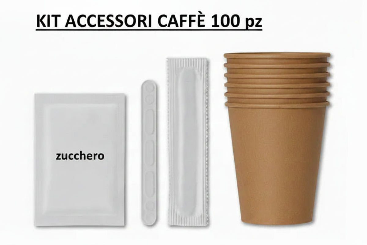 Neutral Accessory Kit – Stirrers, Sugar Sachets, and Paper Cups