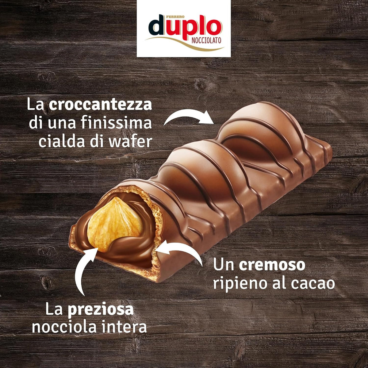 Ferrero Duplo - Barrette al Cioccolato e Nocciole - 25 pz