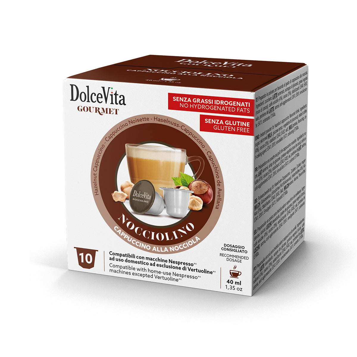 Dolce Vita Capsule Compatibili Nespresso® – Nocciolino – 10 pz