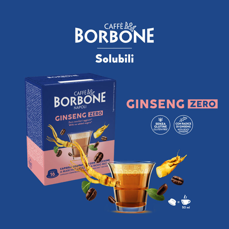BORBONE Capsule Compatibili A Modo Mio® - Ginseng Zero - 16pz