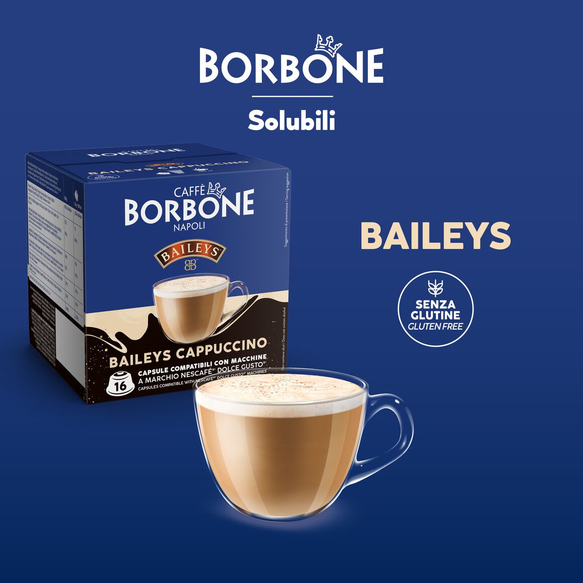 BORBONE Capsules Compatibles Dolce Gusto® – Goût Baileys® – 16 pcs