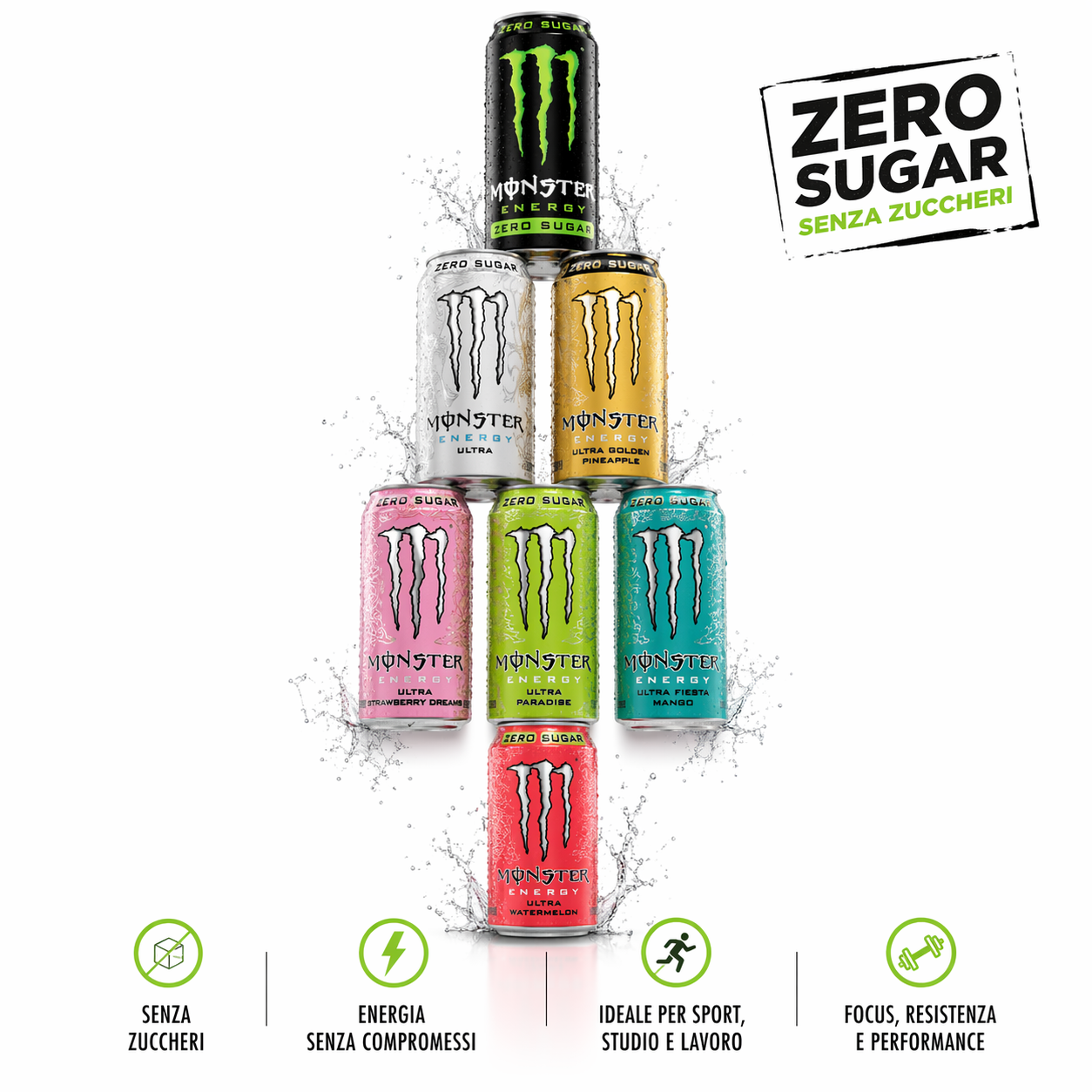 Monster Energy Ultra Senza Zucchero – Mix Gusti – 500ml