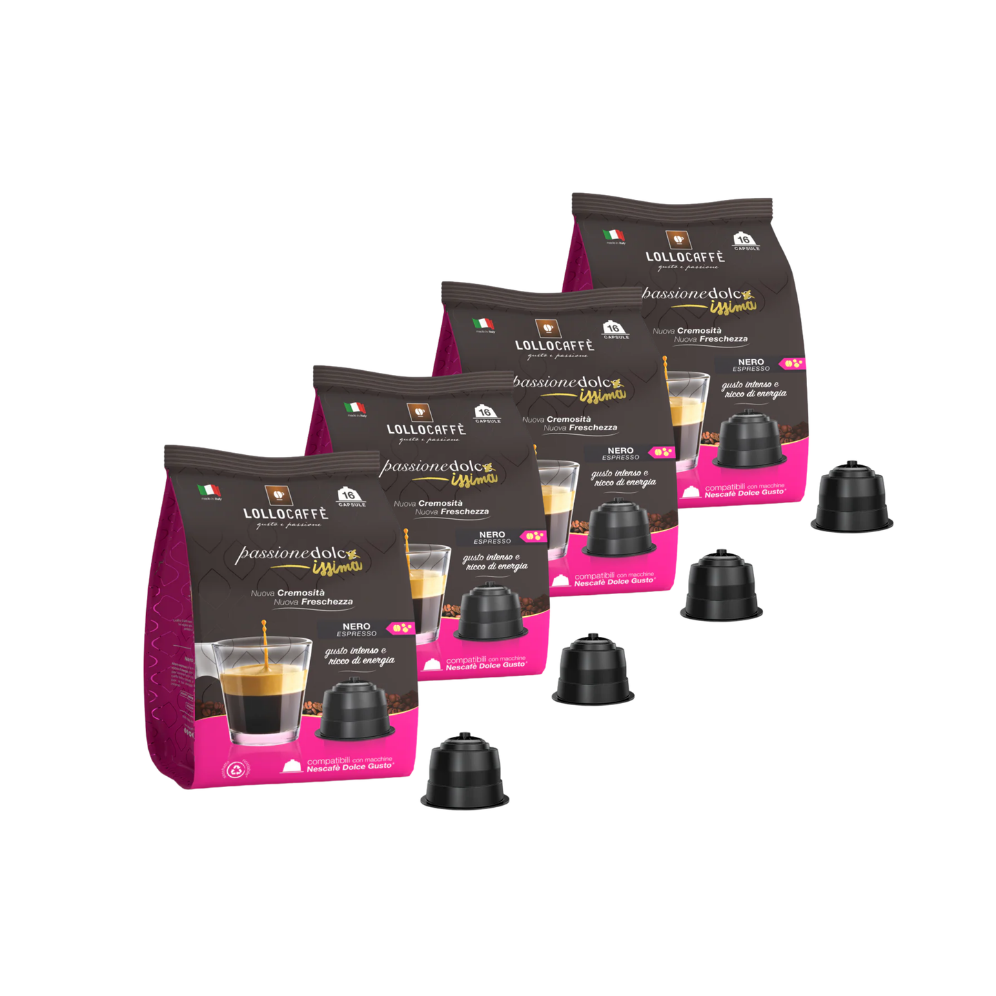 Lollo Capsule Compatibili Dolce Gusto® – Miscela Nera – 16 pz