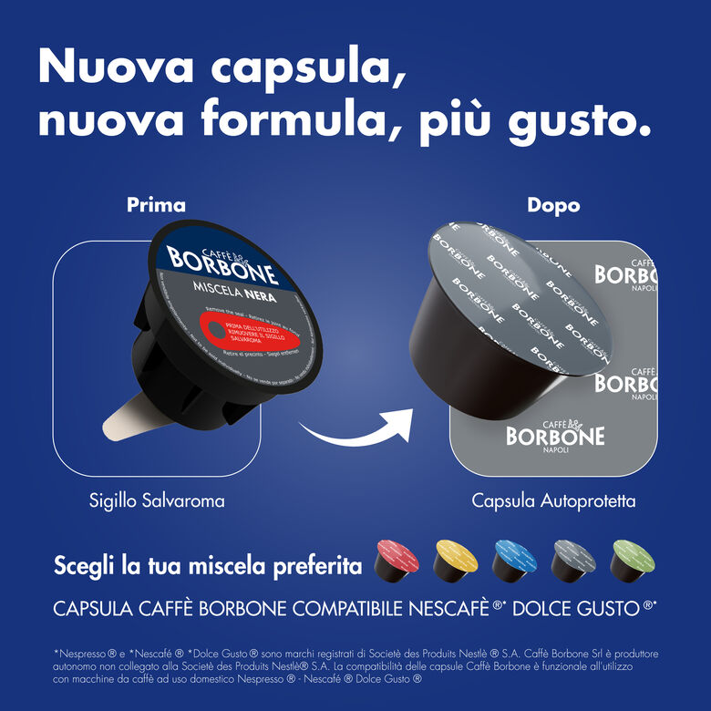 BORBONE Capsule Compatibili Dolce Gusto® – 64 pz